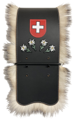 Glocke Tirolschelle H Umnäht Dachs (10450.2-UN DA WA EDW )